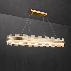 Charlene Marble Gol Modern Chandelier