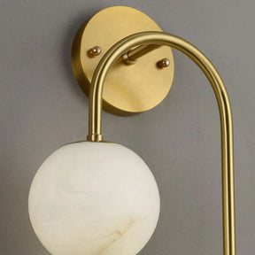 Aria Alabaster Glo Modern Wall Sconce In Bedroom