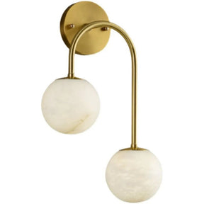 Aria Alabaster Glo Modern Wall Sconce In Bedroom