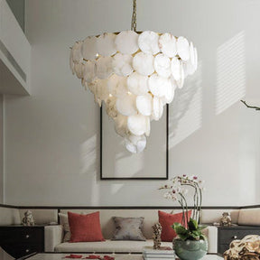 Charlene Marble Multi-Tier Round Chandelier