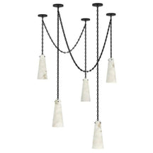 Aria Alabaster Modern 5-Light Marble Chandelier