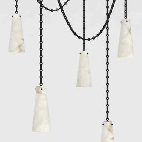 Aria Alabaster Modern 5-Light Marble Chandelier