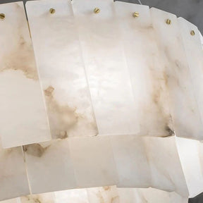 Aria Alabaster Modern Round Chandelier