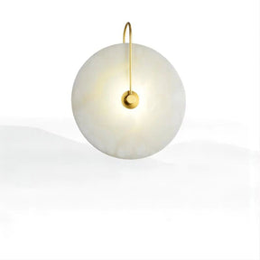 Aria Alabaster Round Bedroom Bedside Wall Sconce