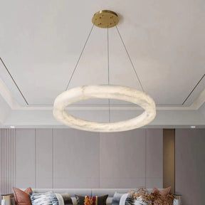 Aria Alabaster Round Pendant Light