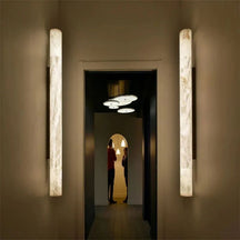 Aria Alabaster Round Tube Wall Sconce