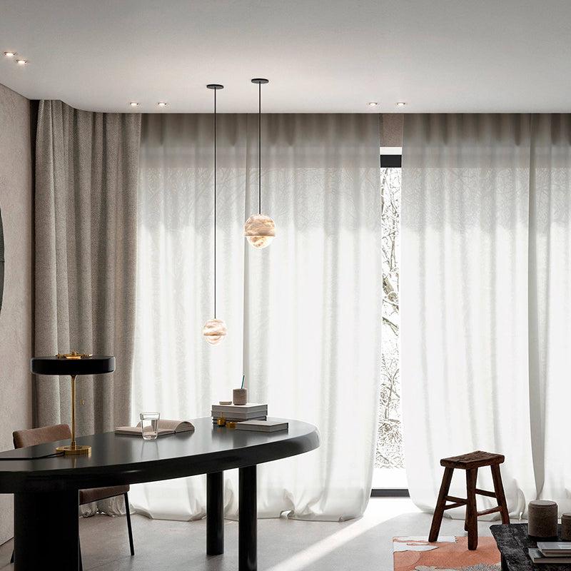 Aria Modern Alabaster Yoko Pendant Light