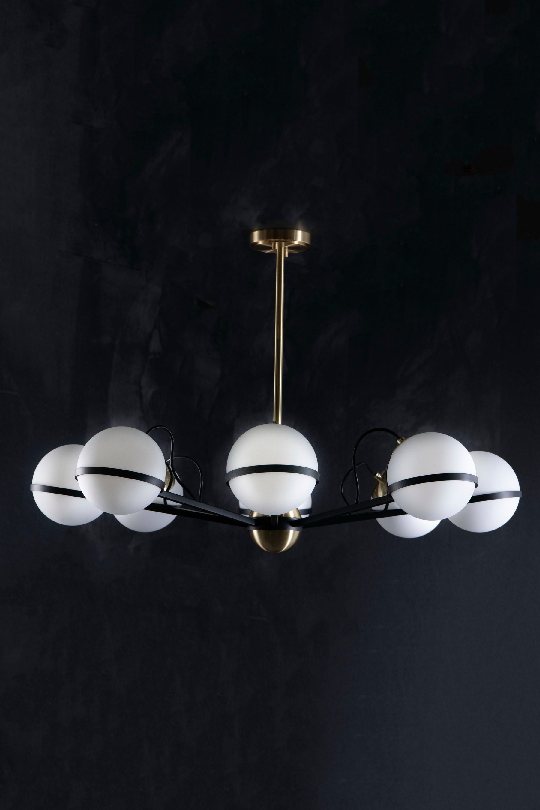 Aria Alba Milk Glass Globe Chandelier