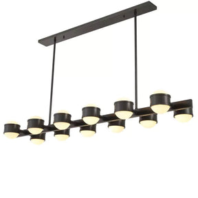 Aria Aldo Modern Chandelier - (Bronze Highlight Finish | White Glass)