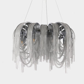 Sophian Aluminum Chain Tassel Round Chandelier