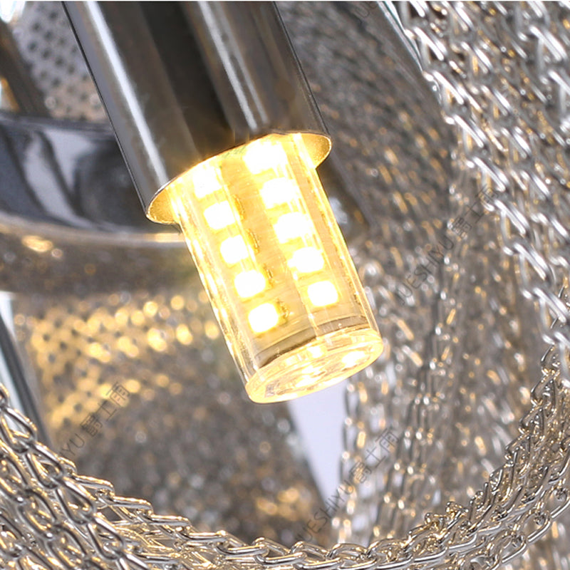 Sophian Aluminum Chain Tassel Round Chandelier