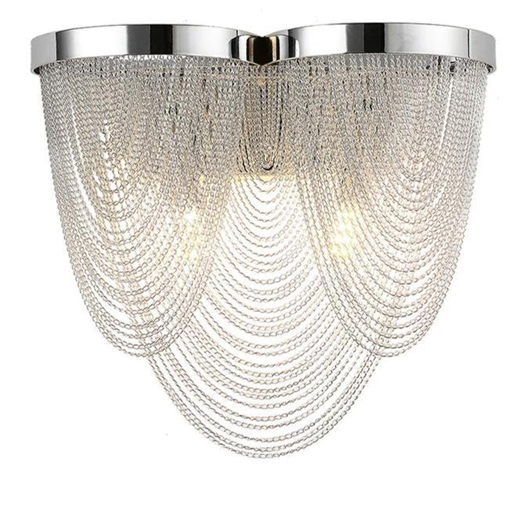 Waterfall Aluminum Chain Tassel Wall Sconce