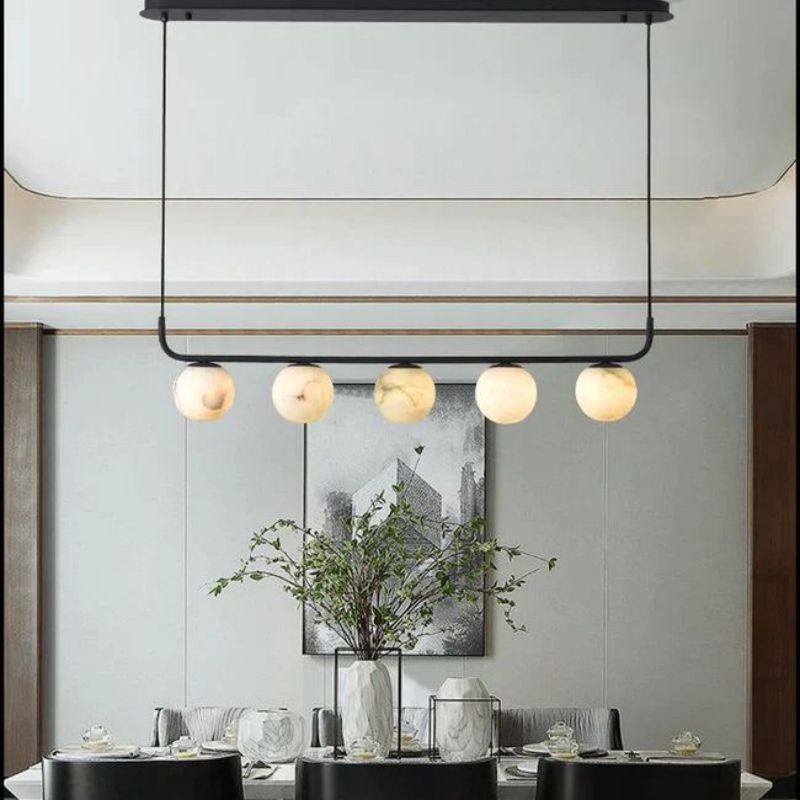 Alabaster Global Linear Chandelier L40"