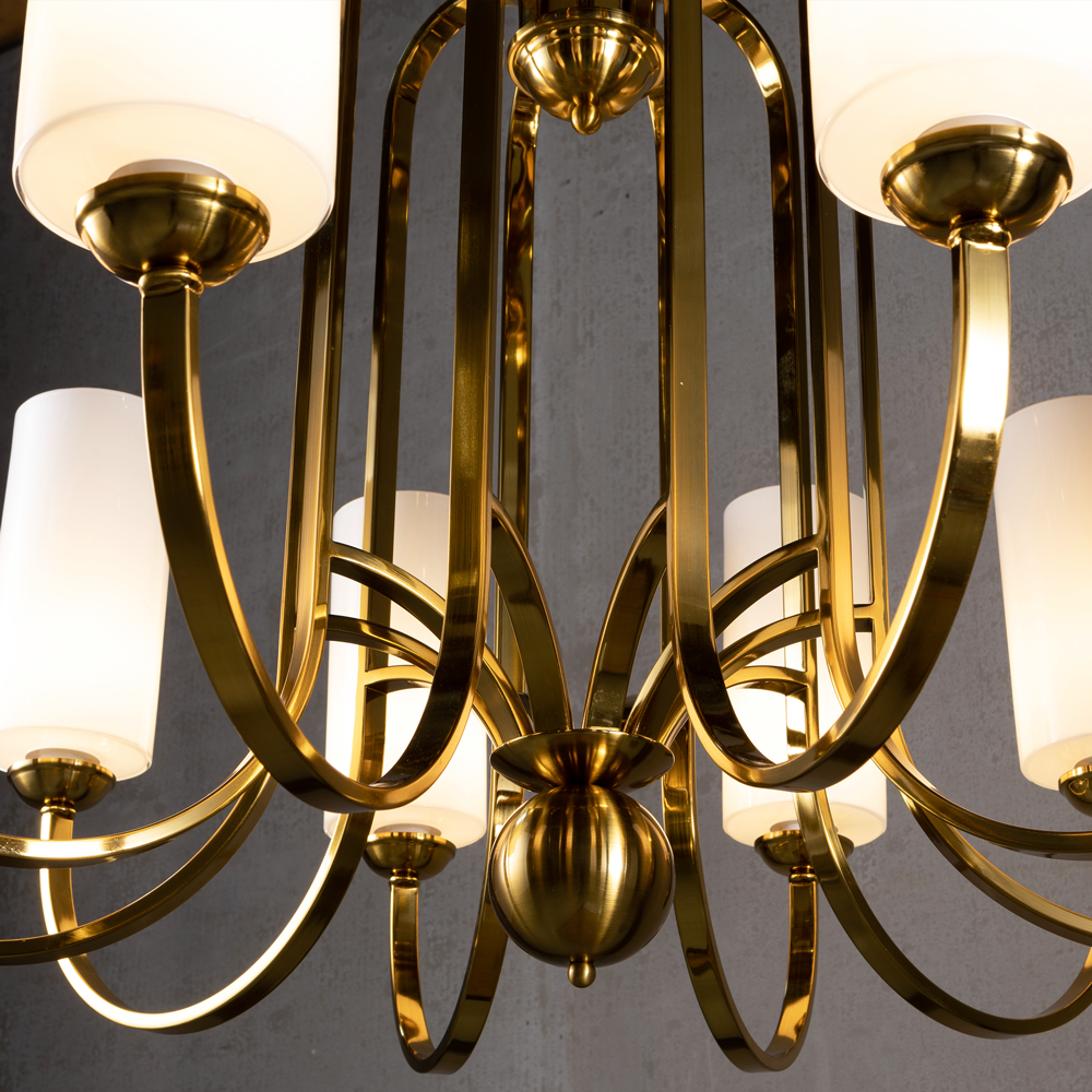 Aria Aries Vintage Brass Chandelier