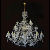 Aria Aristocratico 24 Crystal Glass Chandelier (Gold/Silver)