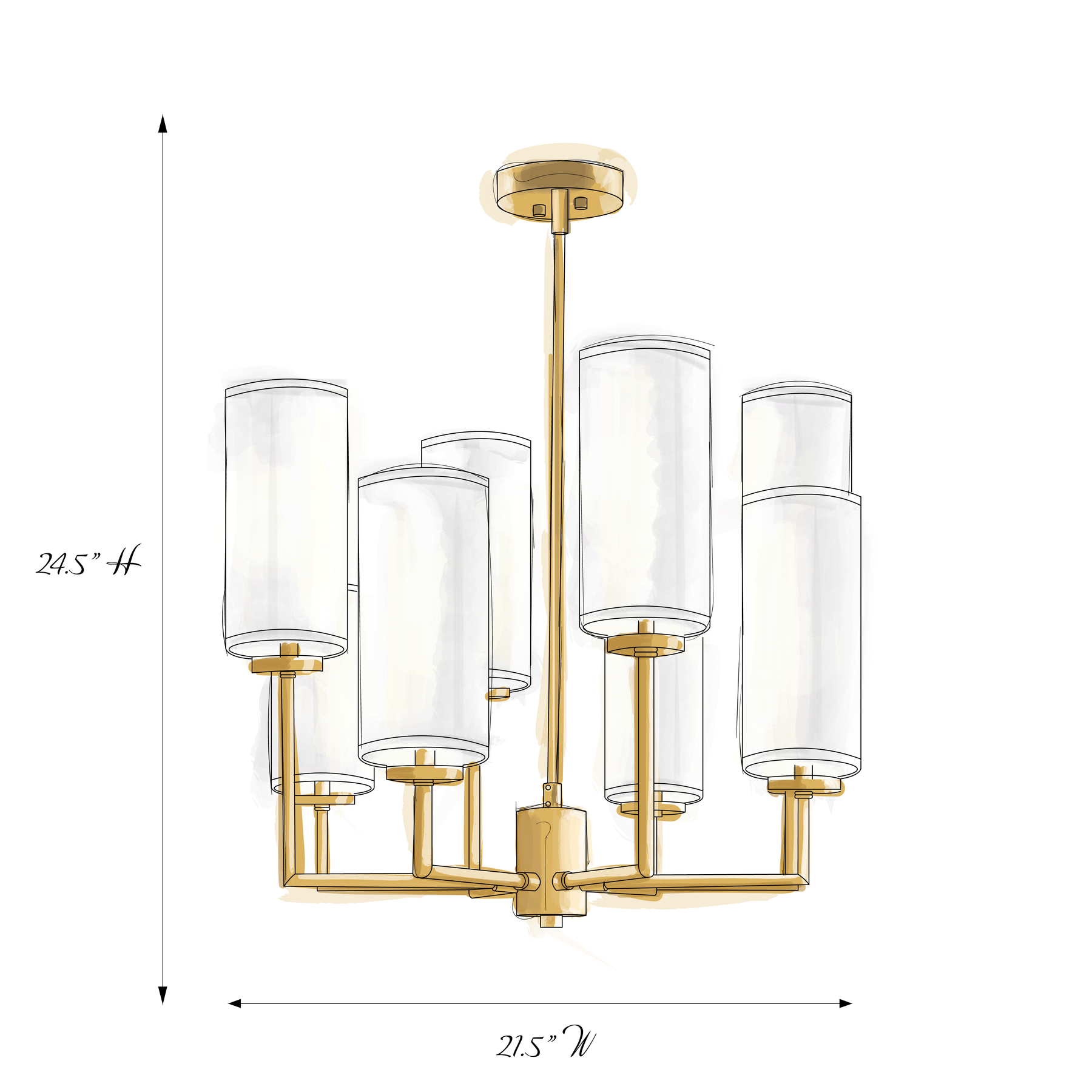 Aria Augustus Modern Mid Size Chandelier