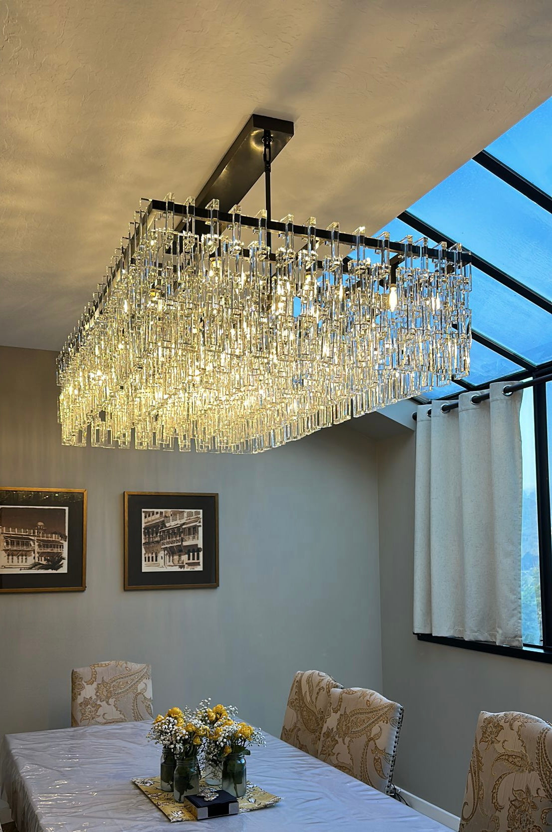 Marignan Tier K9 Crystal  Rectangle Chandelier