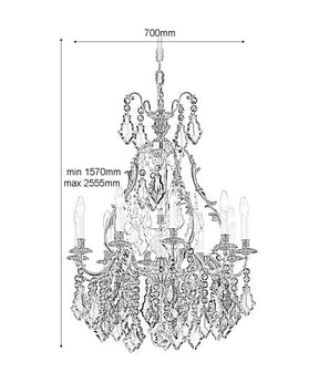 Aria Belgravia Crystal Chandelier CRY510AS - (Multiply Finishes)