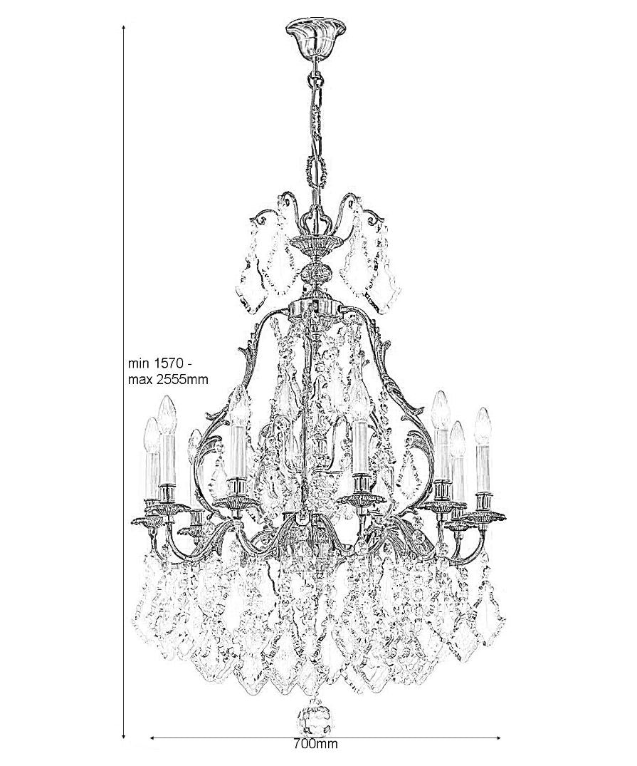 Aria Belgravia Crystal Glass Chandelier CRY510FG - (Multiply Finishes)