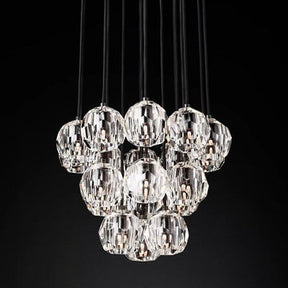 Bille De Crystal Ball Cluster Chandelier 19"