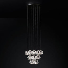 Bille De Crystal Ball Cluster Chandelier 19"