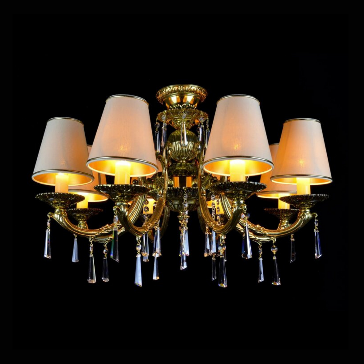 Aria Betria 8 Crystal Glass Chandelier