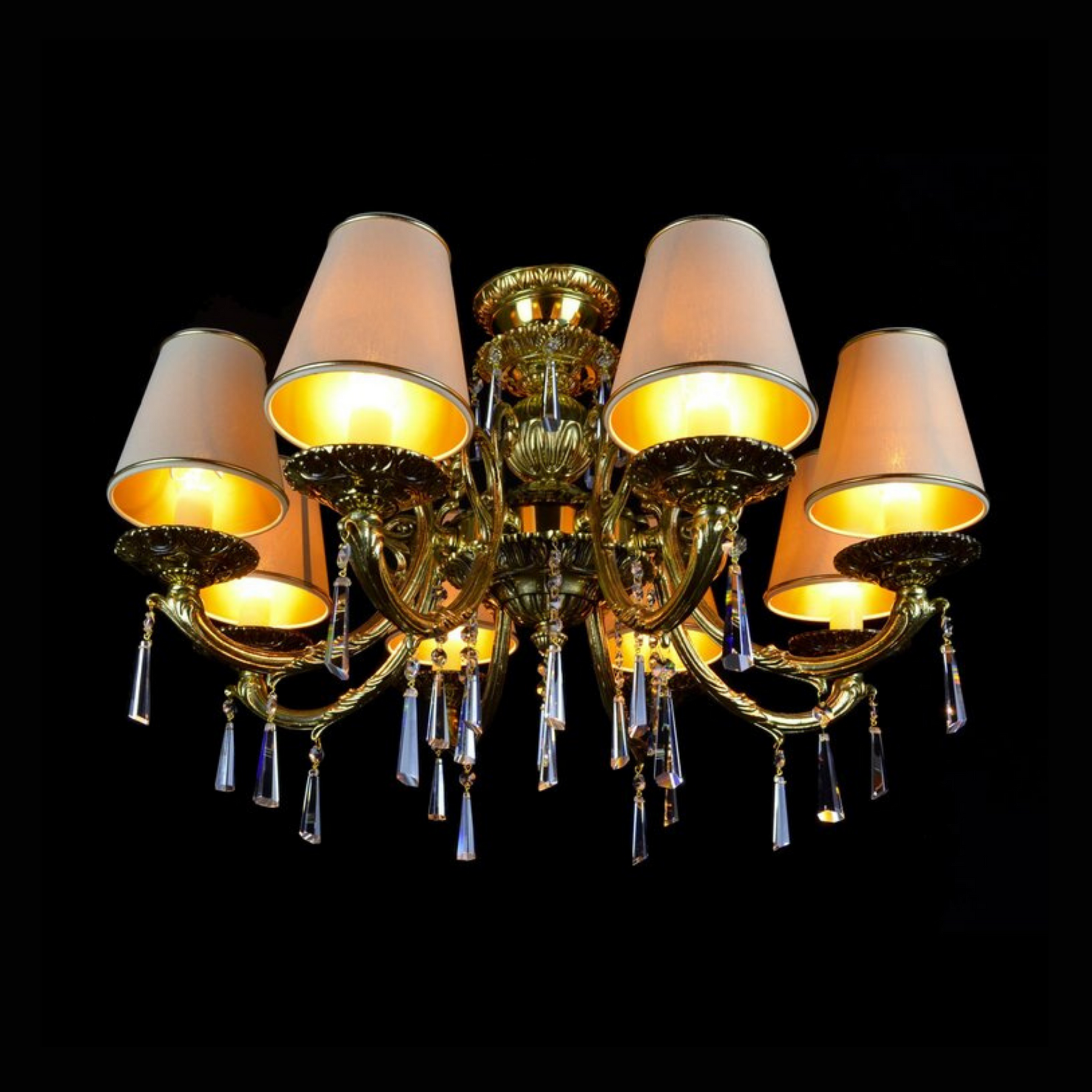 Aria Betria 8 Crystal Glass Chandelier