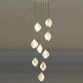 Vertical Modern Ceramic Ginkgo Tree Petal Chandelier