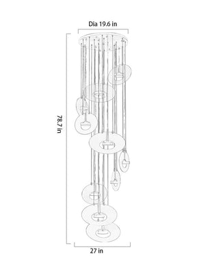 Aria Dayan Modern Brass Chandelier