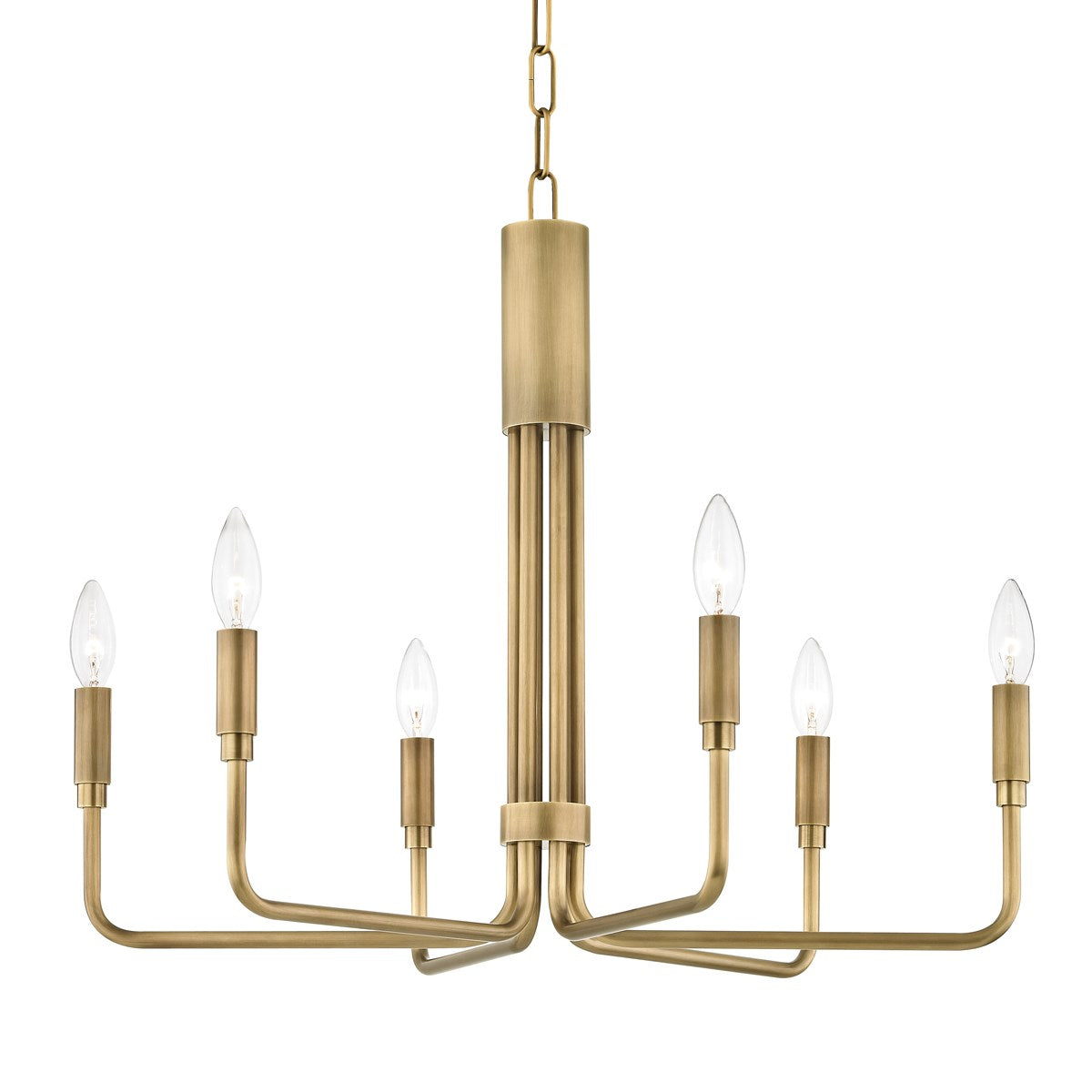 Brigitte Modern Brass Chandelier [2 Sizes] - Mitzi