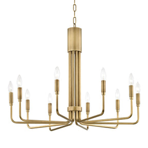 Brigitte Modern Brass Chandelier [2 Sizes] - Mitzi