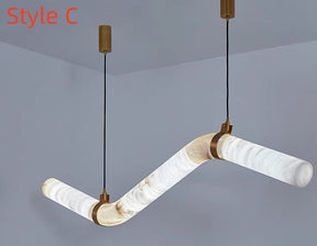 Simplicity Alabaster Linear Chandelier  51'' 55'' 60'' 61'' 65''W