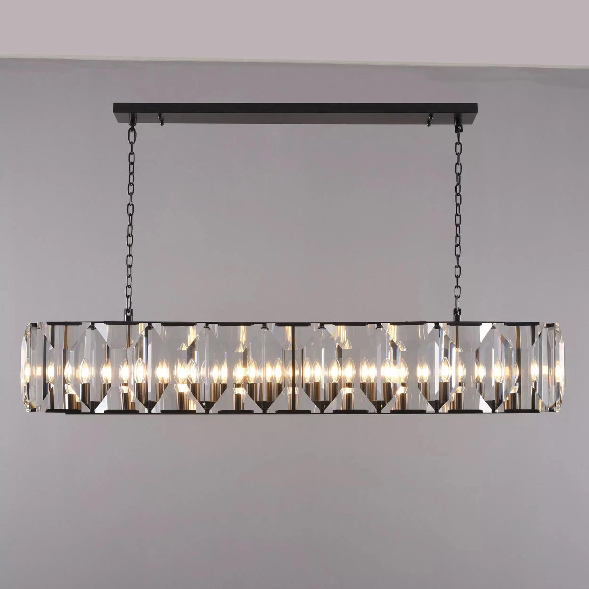 Harlew Multi Crystal Rectangular Chandelier