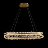 Modern 47 Inch Linear Chandelier Modern Quartz Crystal Chandelier for Dining Room