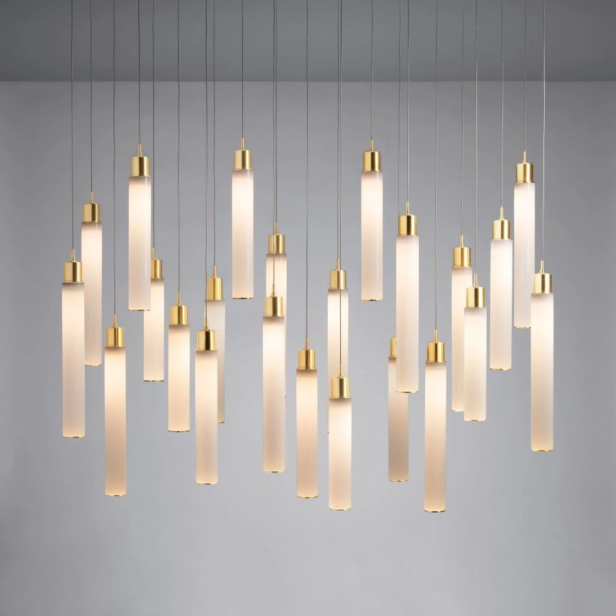 Candle Small Linear Chandelier 5lights