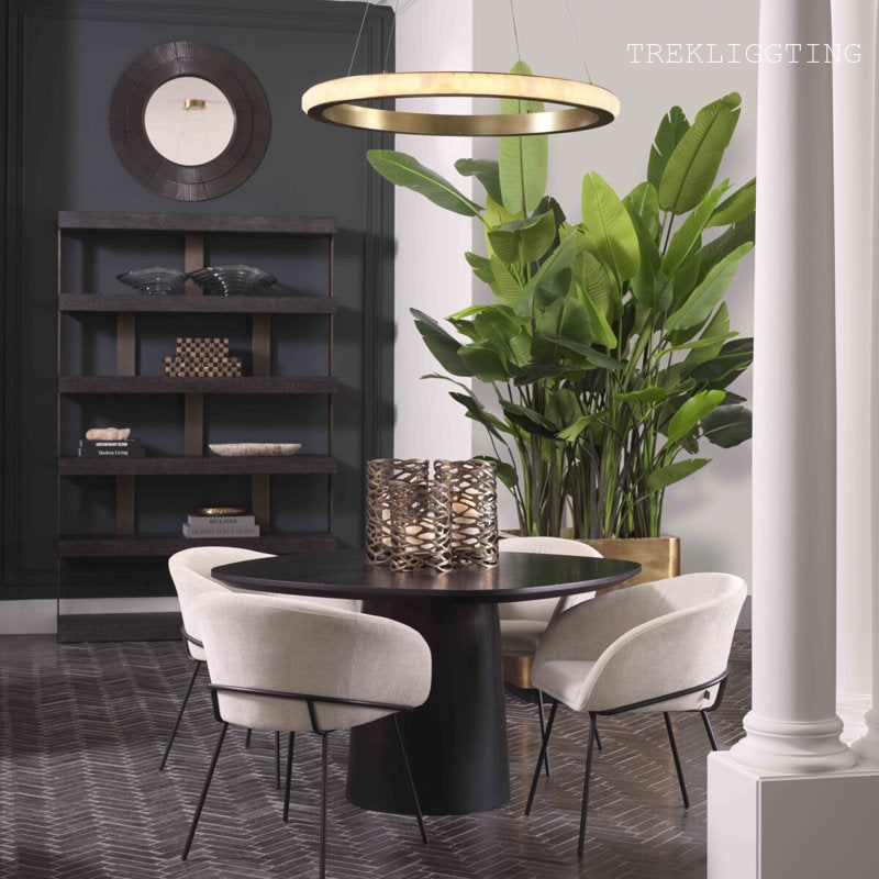 Eichholtz Cabildo LED Round / Oval Chandelier - Modern Luxury Lighting Fixture
