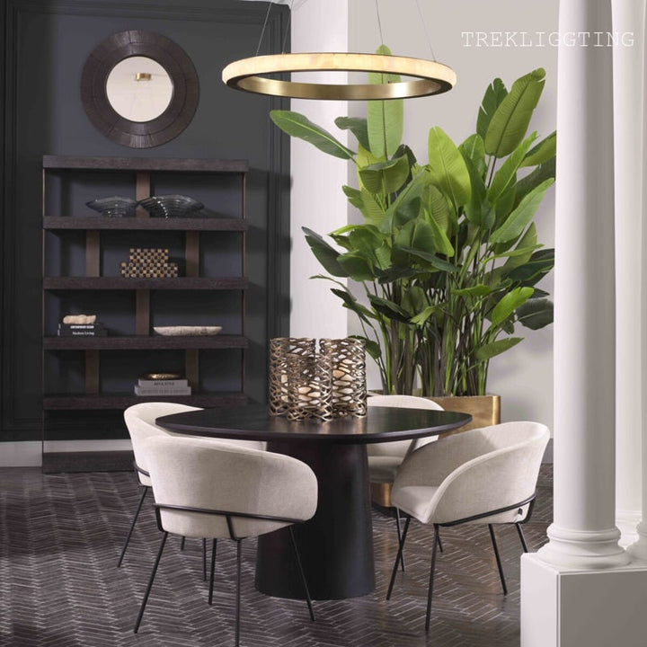 Eichholtz Cabildo LED Round / Oval Chandelier - Modern Luxury Lighting Fixture