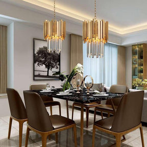 Modern Cream Crystal Pendant Chandelier