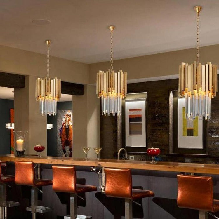 Modern Cream Crystal Pendant Chandelier