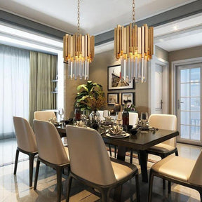 Modern Cream Crystal Pendant Chandelier