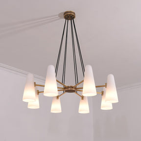 White Porcelain Round Chandelier 8-Lights