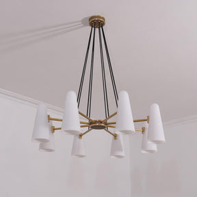 White Porcelain Round Chandelier 8-Lights