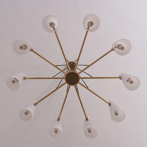 White Porcelain Round Chandelier 10-Lights