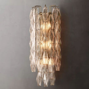 Chiaravalle Glass Tiered Grand Wall Sconce