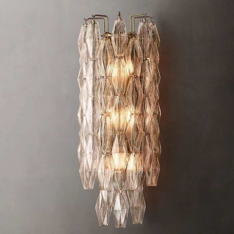 Chiaravalle Glass Tiered Grand Wall Sconce