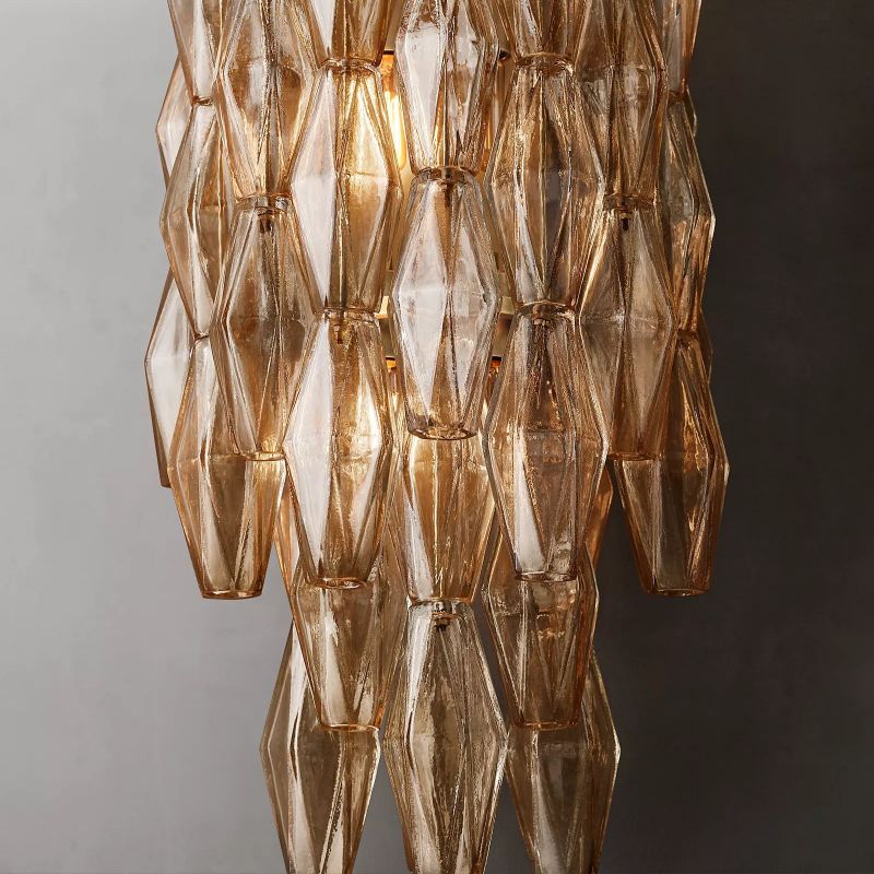 Chiaravalle Glass Tiered Grand Wall Sconce