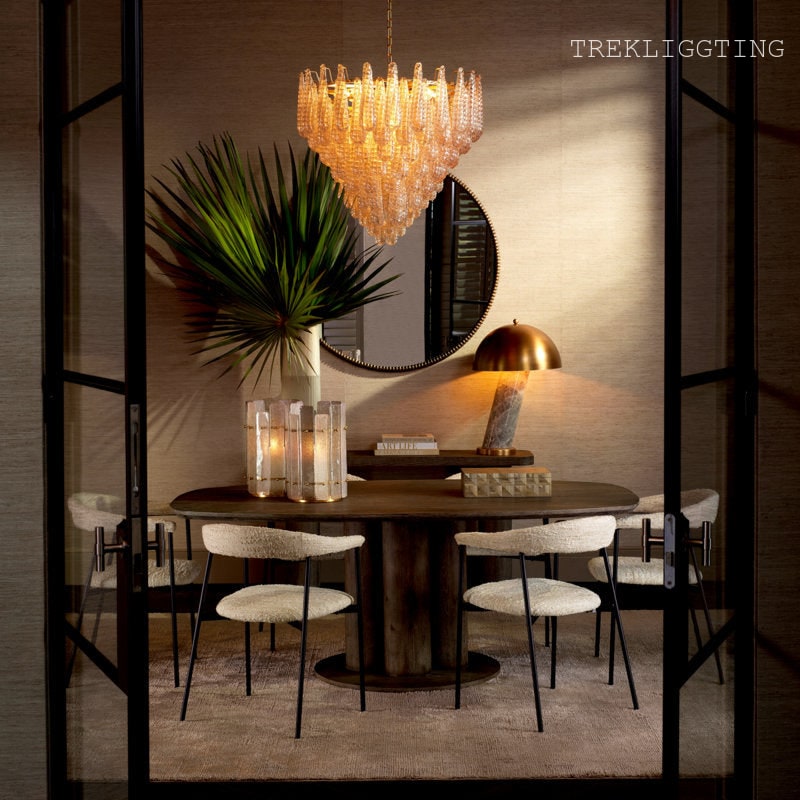 Chaves 12-Light Chandelier with Champagne Glass and Antique Brass Finish