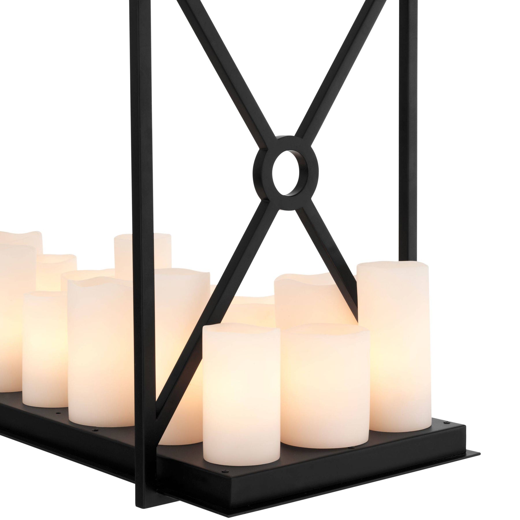 Aria Commodore Modern Chandelier - Black/Brass