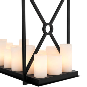 Aria Commodore Modern Chandelier - Black/Brass