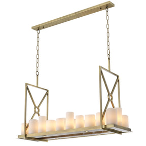 Aria Commodore Modern Chandelier - Black/Brass